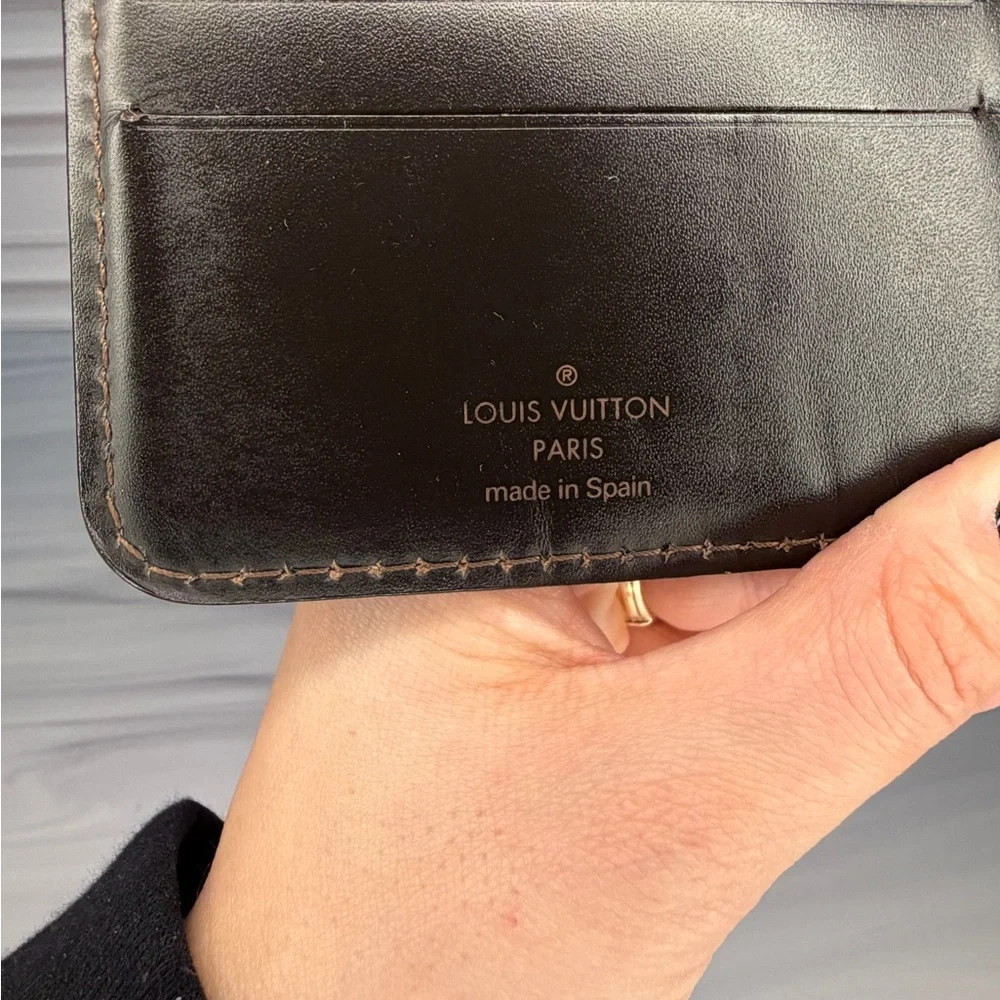 Louis Vuitton Brown Leather Men’s Bifold Wallet | Vintage | CA0015 | Full Set